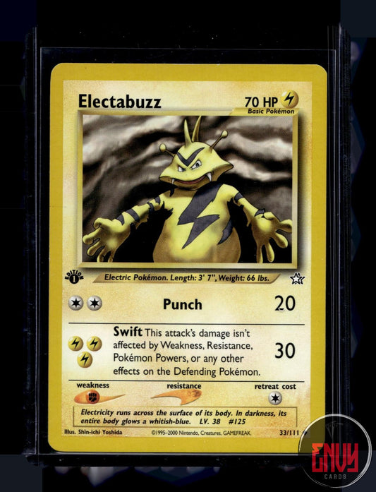 Electabuzz Lightly Played 33/111 Uncommon Neo Genesis Pokemon 1st Edition