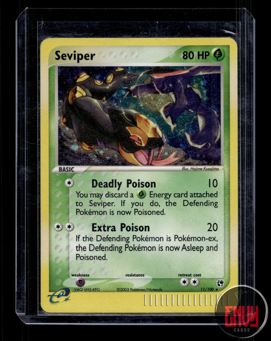 Seviper Moderately Played 11/100 Rare Sandstorm Pokemon Holo