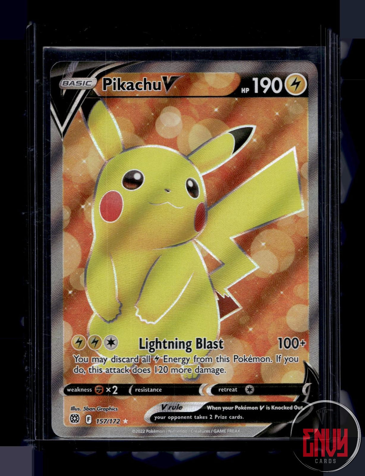 Pikachu V NM 157/172 UR Brilliant Stars Pokemon Holo