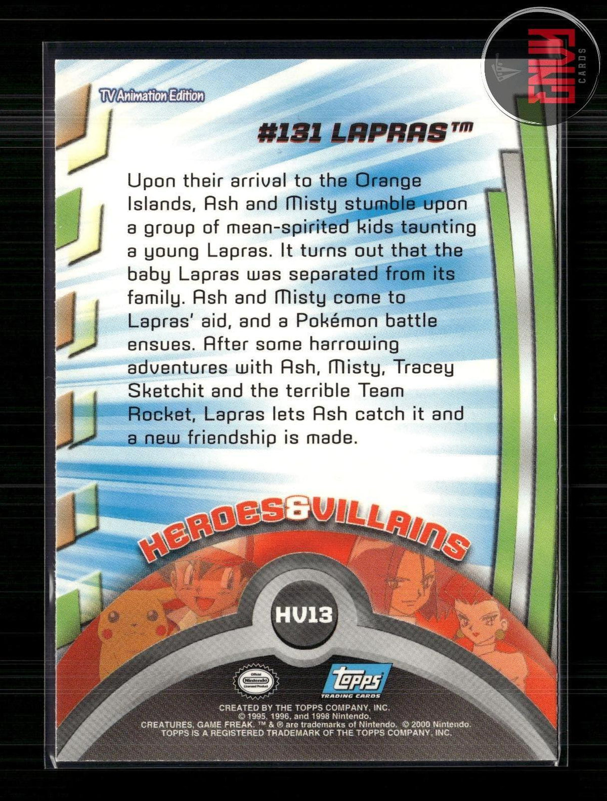 Lapras LP #159 Topps Trading Cards Series 3 Pokemon
