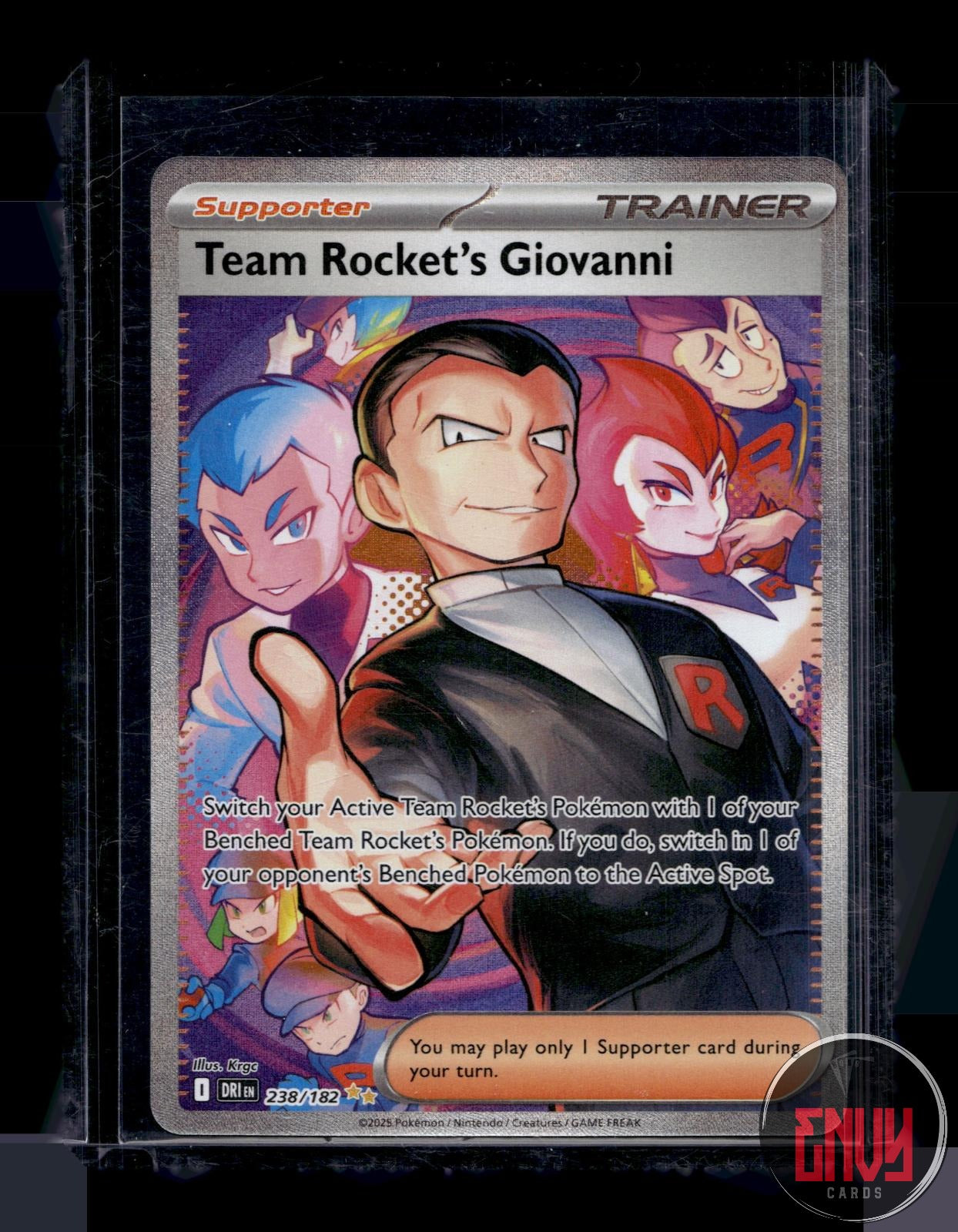 Team Rocket's Giovanni NM 238/182 Destined Rivals Pokemon Holo