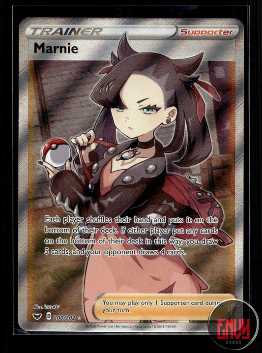 Marnie LP 200/202 UR Sword & Shield Pokemon Holo
