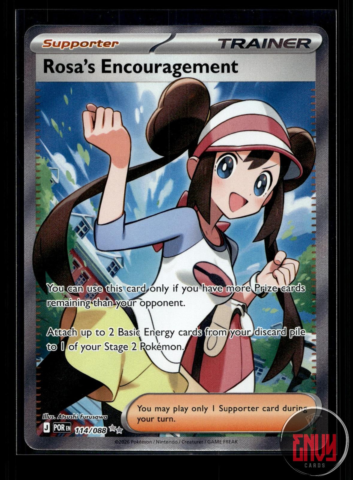 Rosa's Encouragement NM 114/088 UR Perfect Order Pokemon Holo