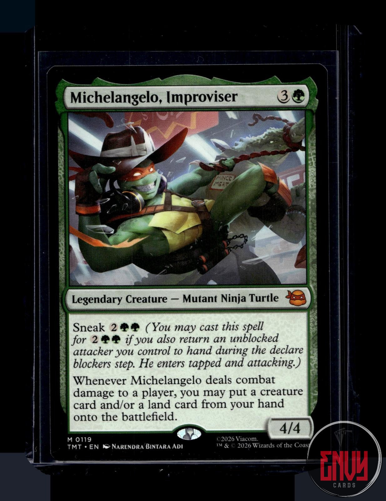 Michelangelo, Improviser Lightly Played 0119 Rare Teenage Mutant Ninja Turtles
