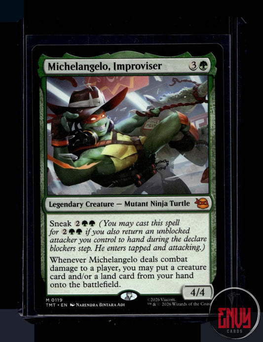 Michelangelo, Improviser Lightly Played 0119 Rare Teenage Mutant Ninja Turtles