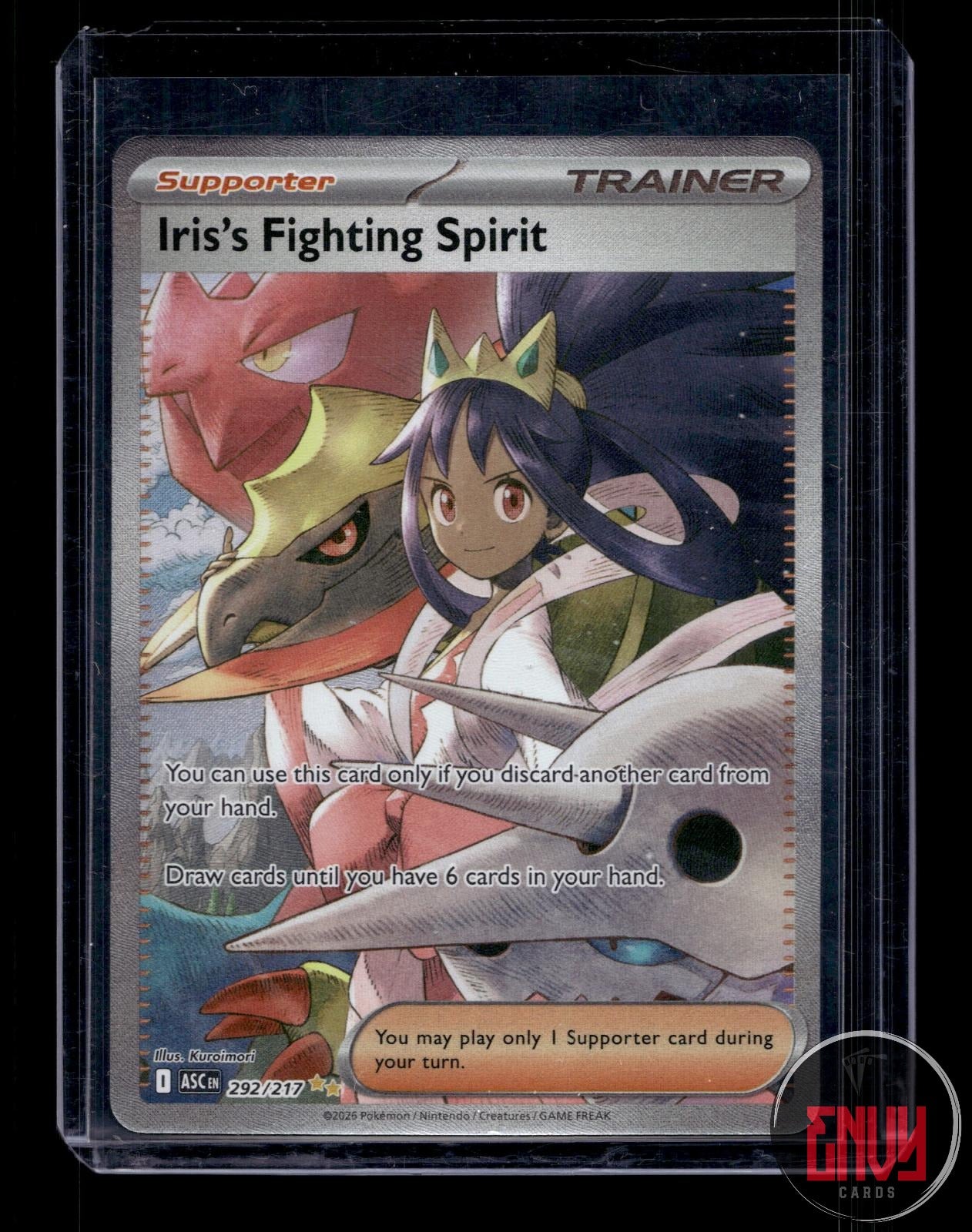Iris's Fighting Spirit NM 292/217 Ascended Heroes Pokemon Holo