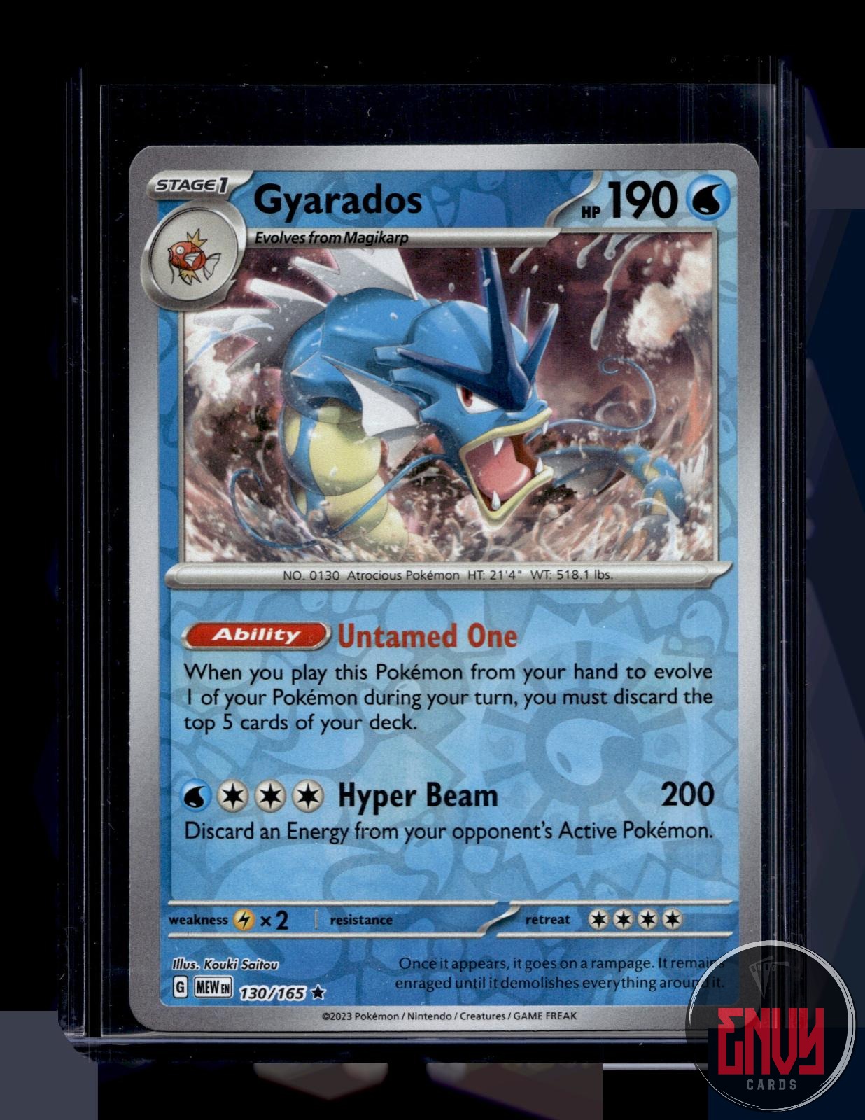 Gyarados Near Mint 130/165 Rare 151 Pokemon Reverse Holo