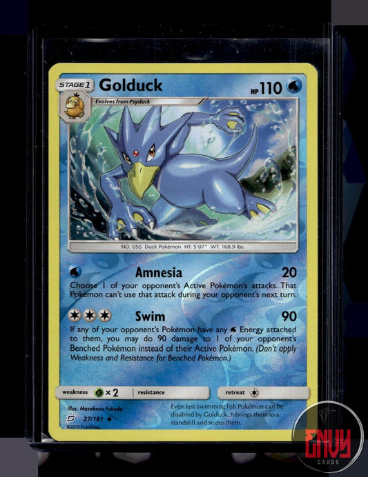 Golduck Near Mint 27/181 Uncommon Team Up Pokemon Reverse Holo