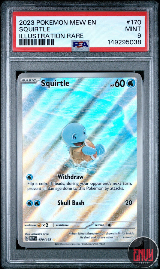 Squirtle 170/165 Illustration Rare 151 Pokemon PSA 9