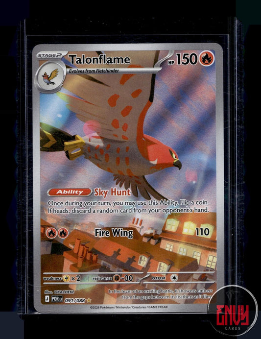Talonflame Near Mint 091/088 Illustration Rare Perfect Order Pokemon