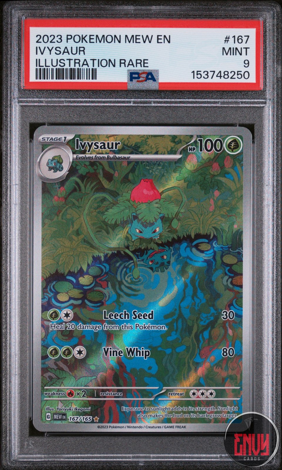 Ivysaur 167/165 Illustration Rare 151 Pokemon PSA 9