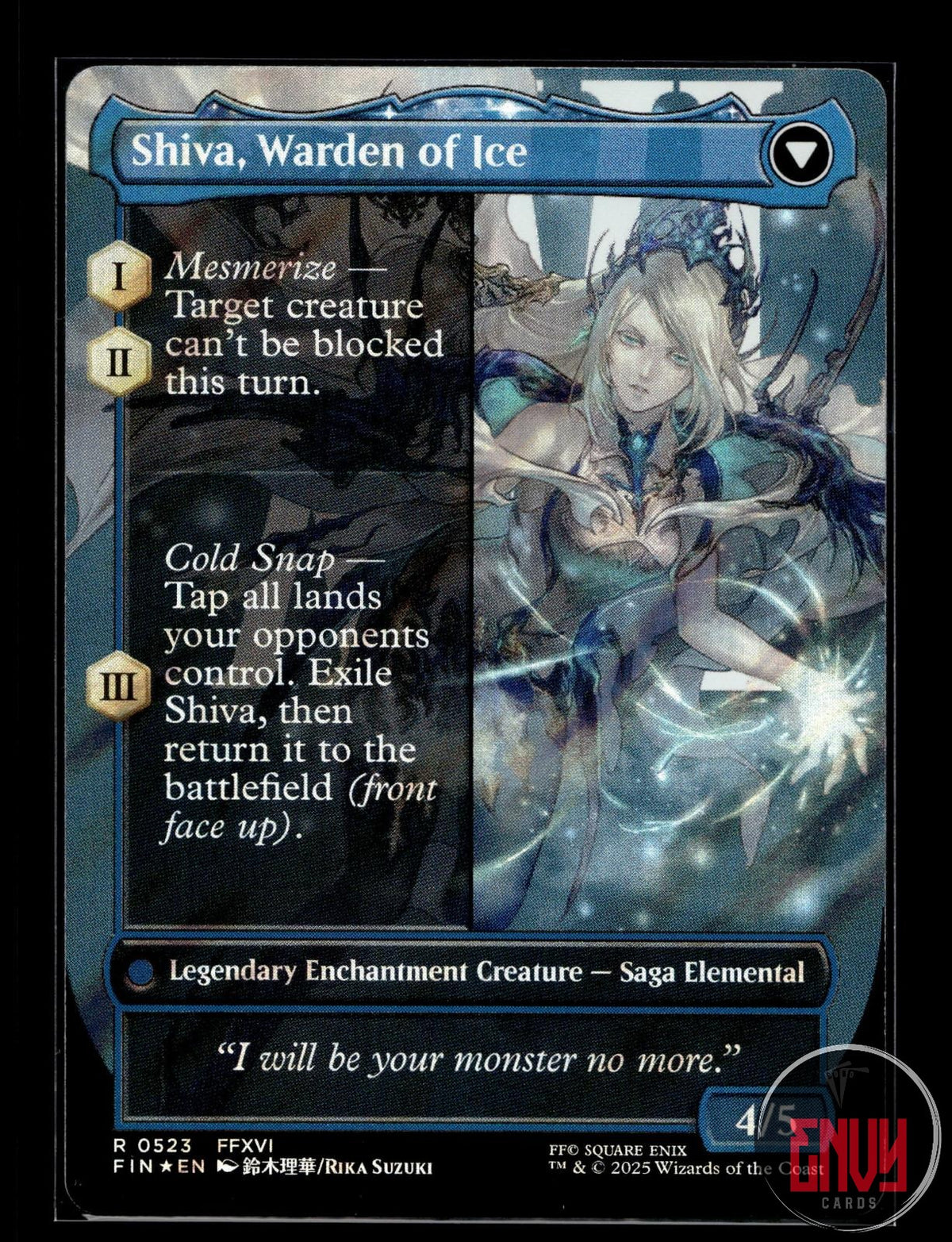 Jill, Shiva's Dominant (Borderless) (Surge Foil) NM 523 Rare FINAL FANTASY