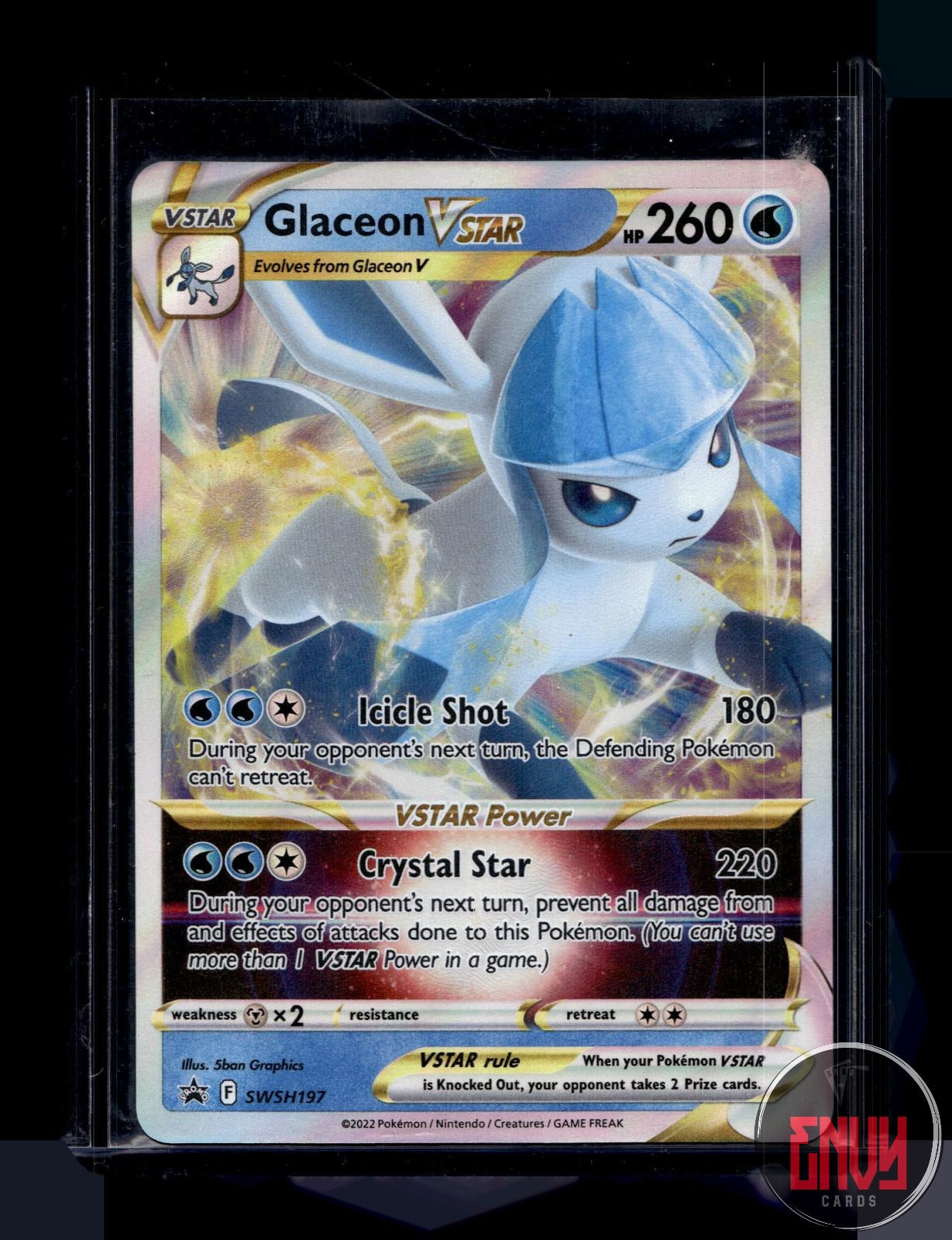 Glaceon VSTAR Near Mint SWSH197 Promo Sword & Shield Promo Pokemon Holo