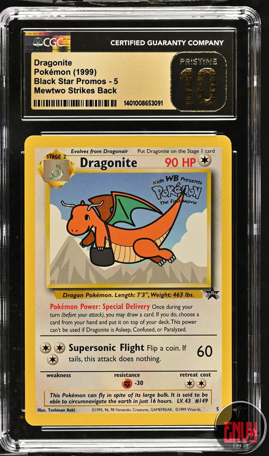Dragonite 5 Mewtwo Strikes Back Black Star Promos Pokemon CGC 10 Pristine