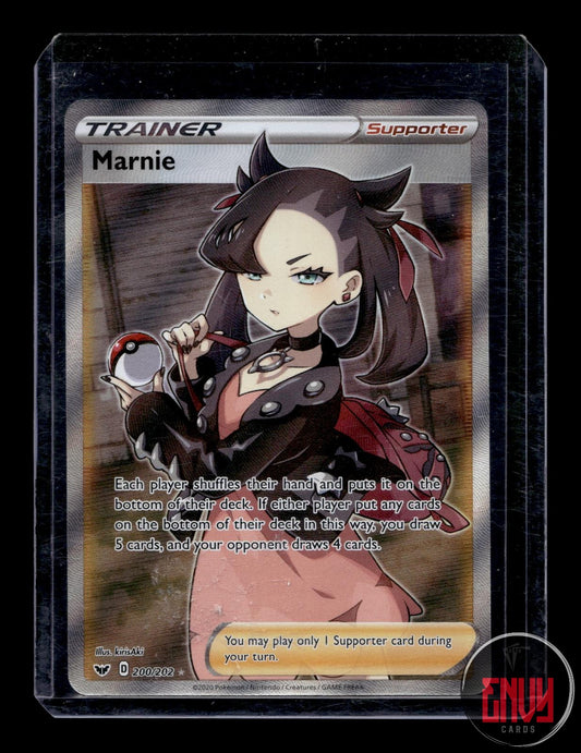 Marnie Near Mint 200/202 Ultra Rare Sword & Shield Pokemon Near Mint