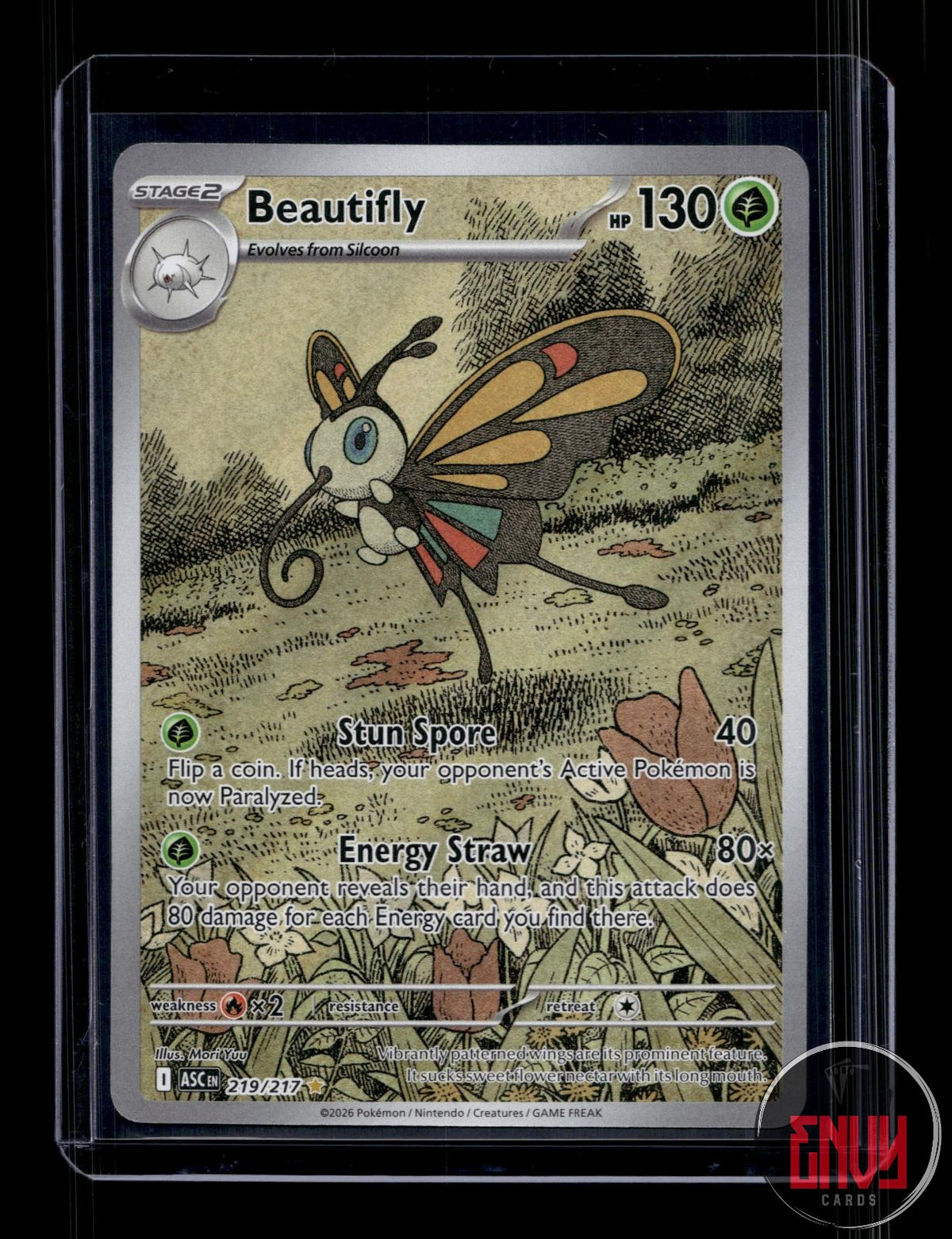 Beautifly NM 219/217 IR Ascended Heroes Pokemon Holo