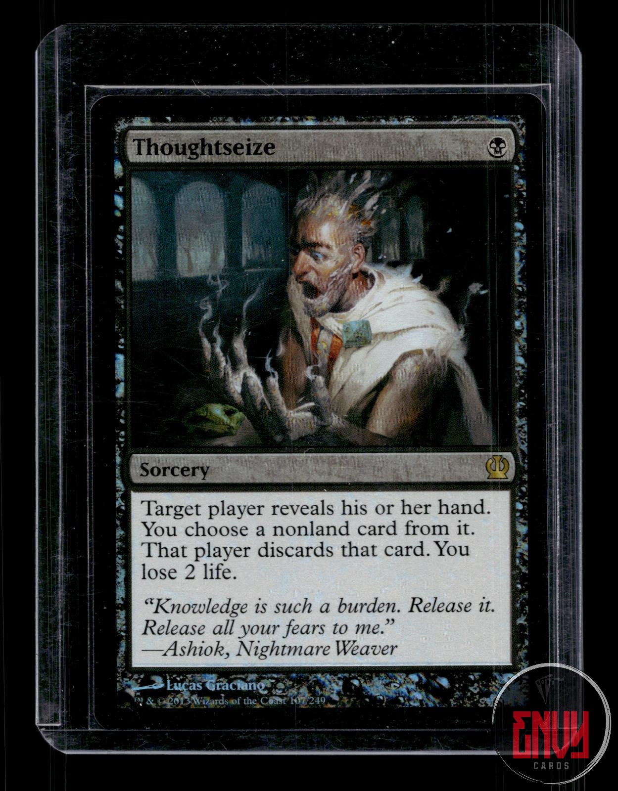 Thoughtseize Lightly Played 107 Rare Theros Magic: The Gathering Foil