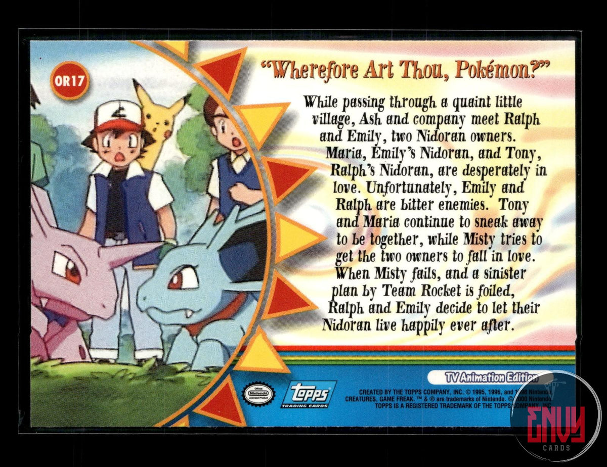Wherefore Art Thou Pokemon? LP #181 Topps Trading Cards Series 3 Pokemon