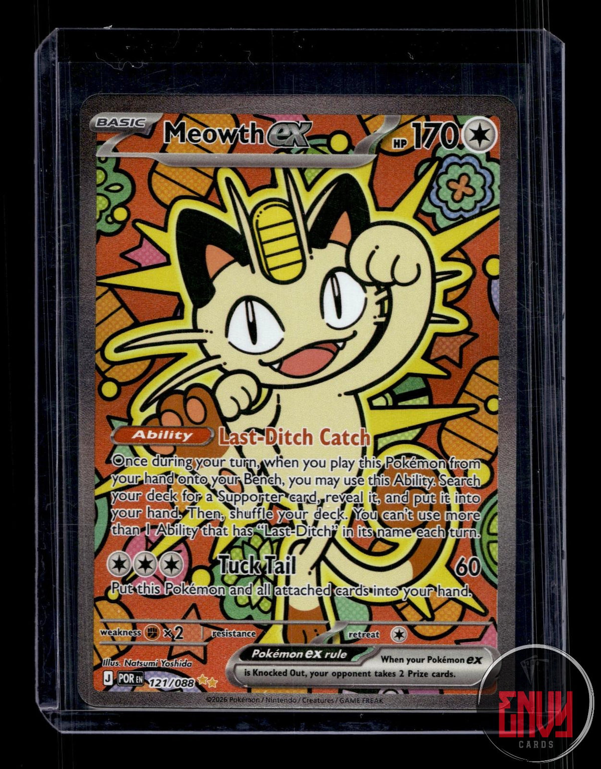 Meowth ex NM 121/088 SIR Perfect Order Pokemon Holo