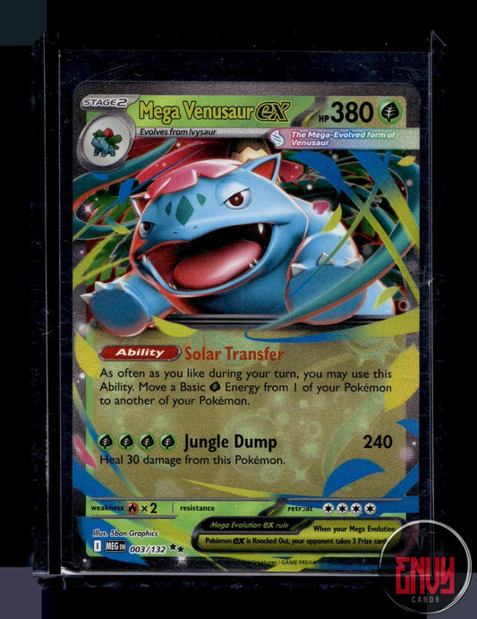 Mega Venusaur ex Near Mint 003/132 Double Rare Mega Evolution Pokemon