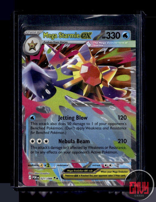 Mega Starmie ex Near Mint 021/088 Double Rare Perfect Order Pokemon