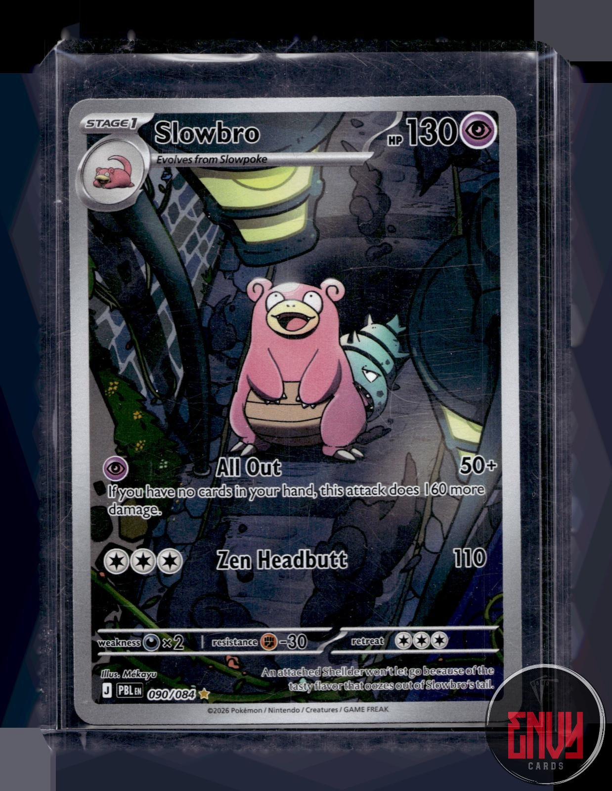 Slowbro Near Mint 090/084 Illustration Rare Pitch Black Pokemon Holo