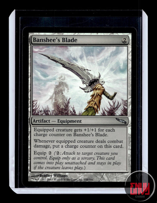 Banshee's Blade Lightly Played 144 Uncommon Mirrodin Magic: The Gathering Foil