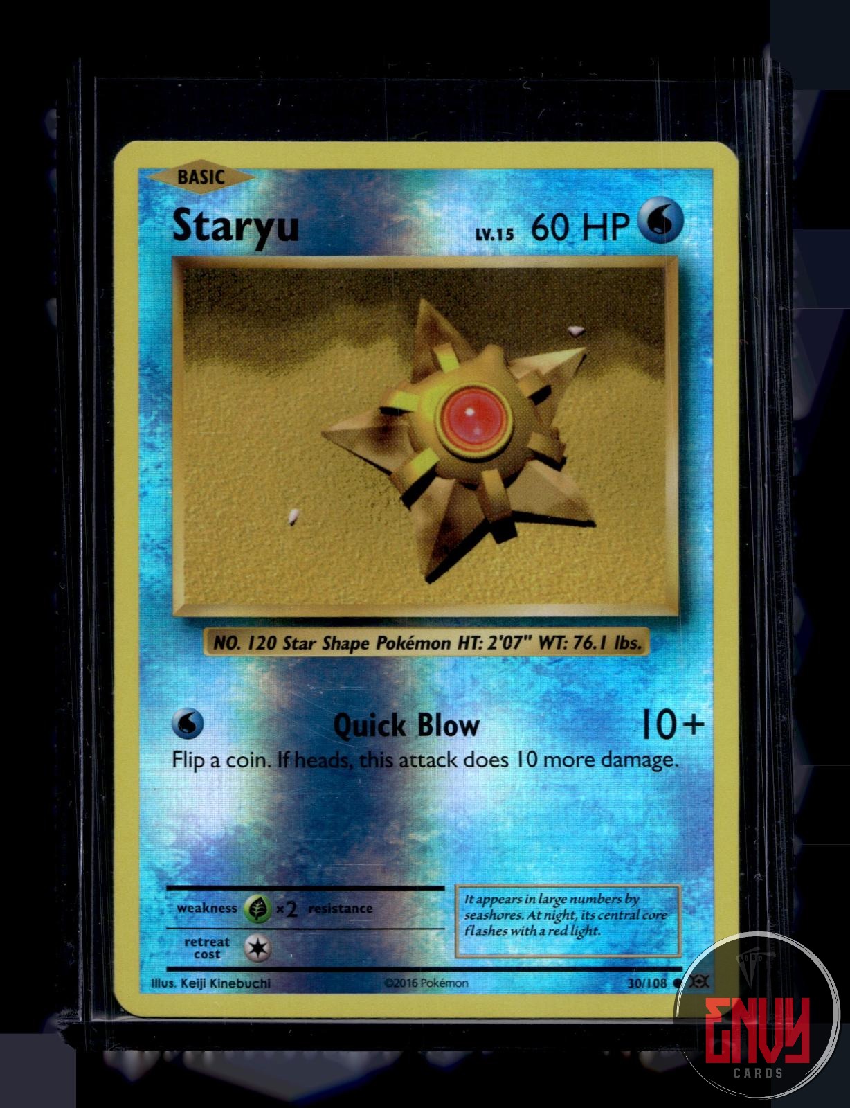 Staryu Near Mint 30/108 Common Evolutions Pokemon Reverse Holo
