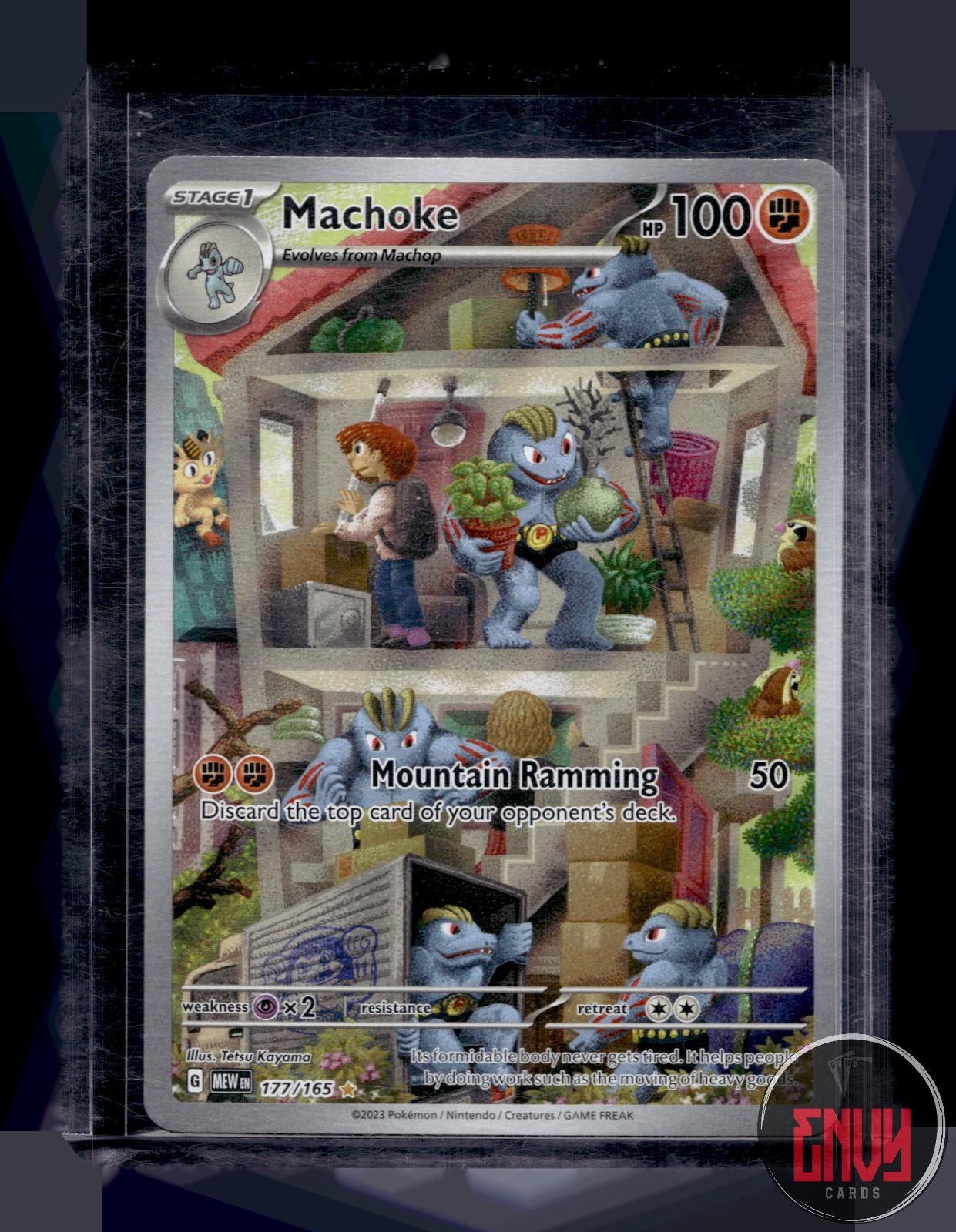 Machoke Near Mint 177/165 Illustration Rare 151 Pokemon