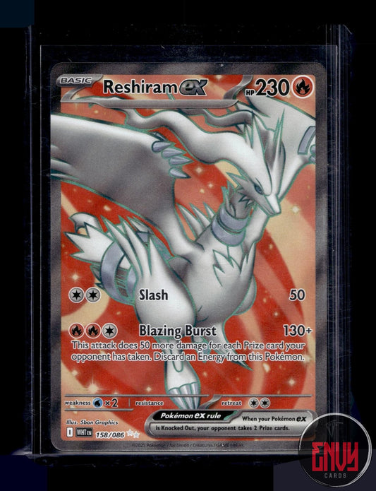 Reshiram ex Near Mint 158/086 Ultra Rare White Flare Pokemon