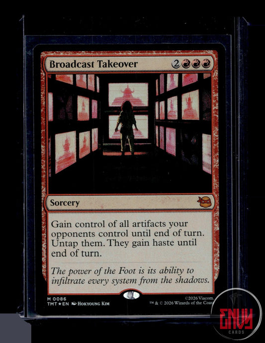 Broadcast Takeover Lightly Played 0086 Mythic Teenage Mutant Ninja Turtles Foil