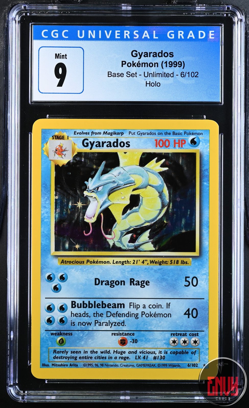 Gyarados 6/102 Holo Base Set Pokemon CGC 9 Mint