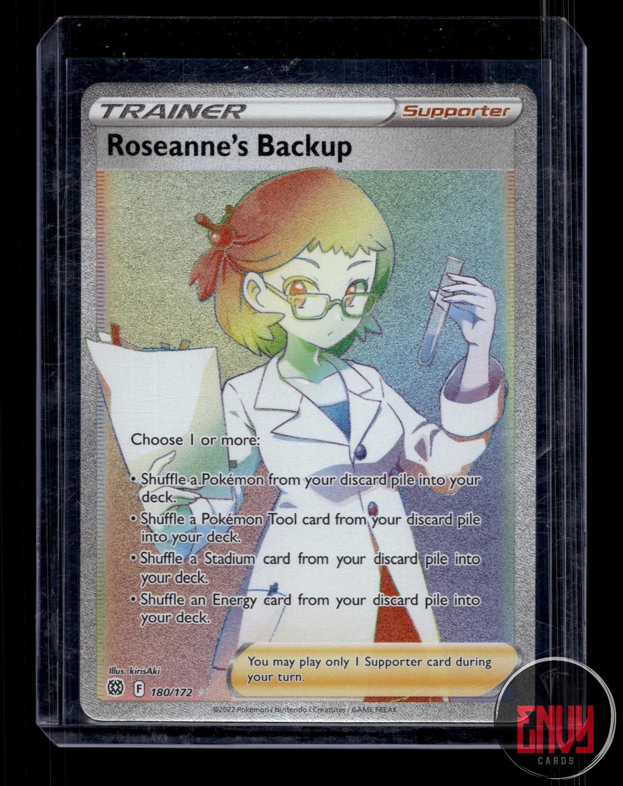 Roseanne's Backup Near Mint 180/172 Rainbow Rare Brilliant Stars Pokemon Holo