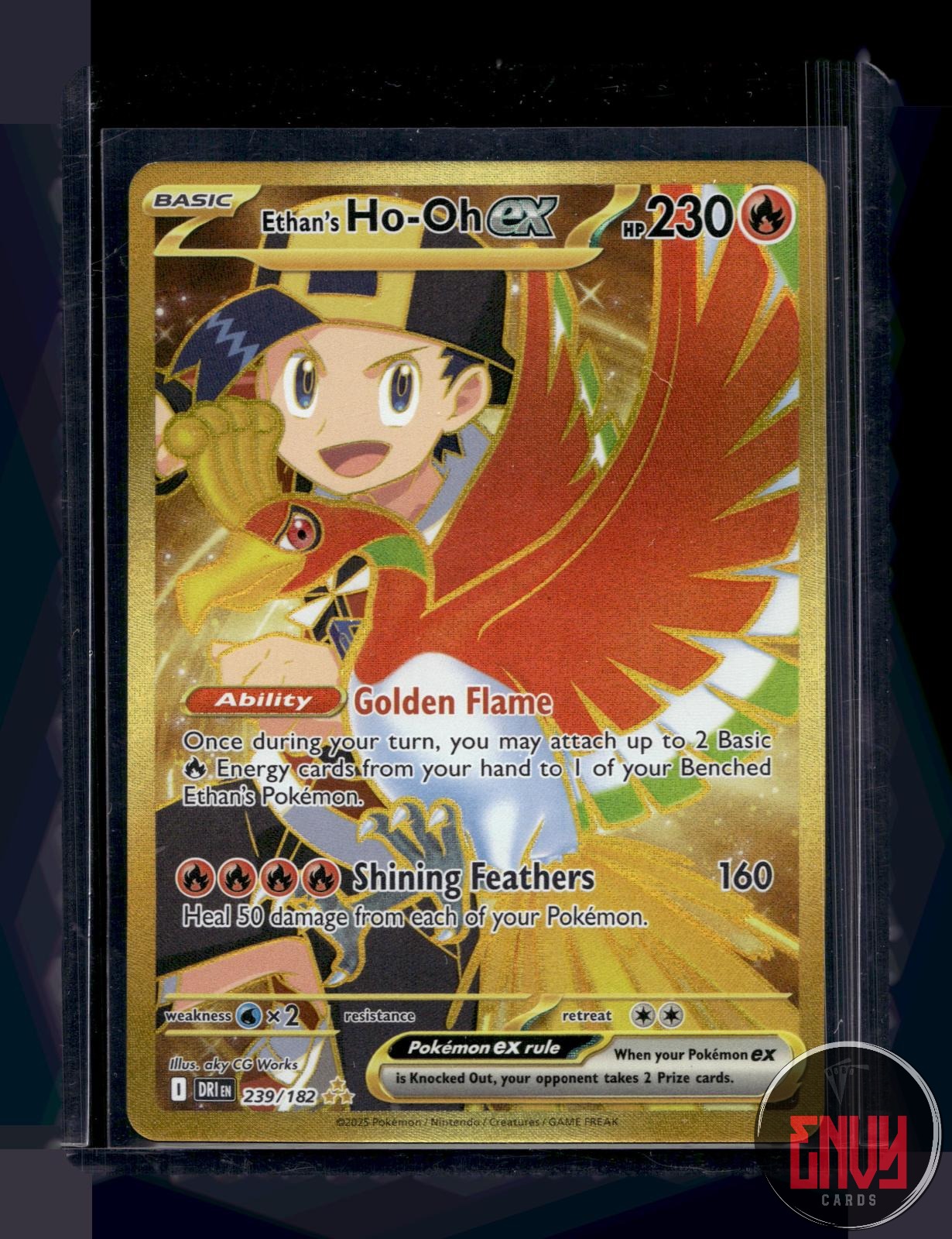 Ethan's Ho-Oh ex Near Mint 239/182 Hyper Rare Destined Rivals Pokemon Holo