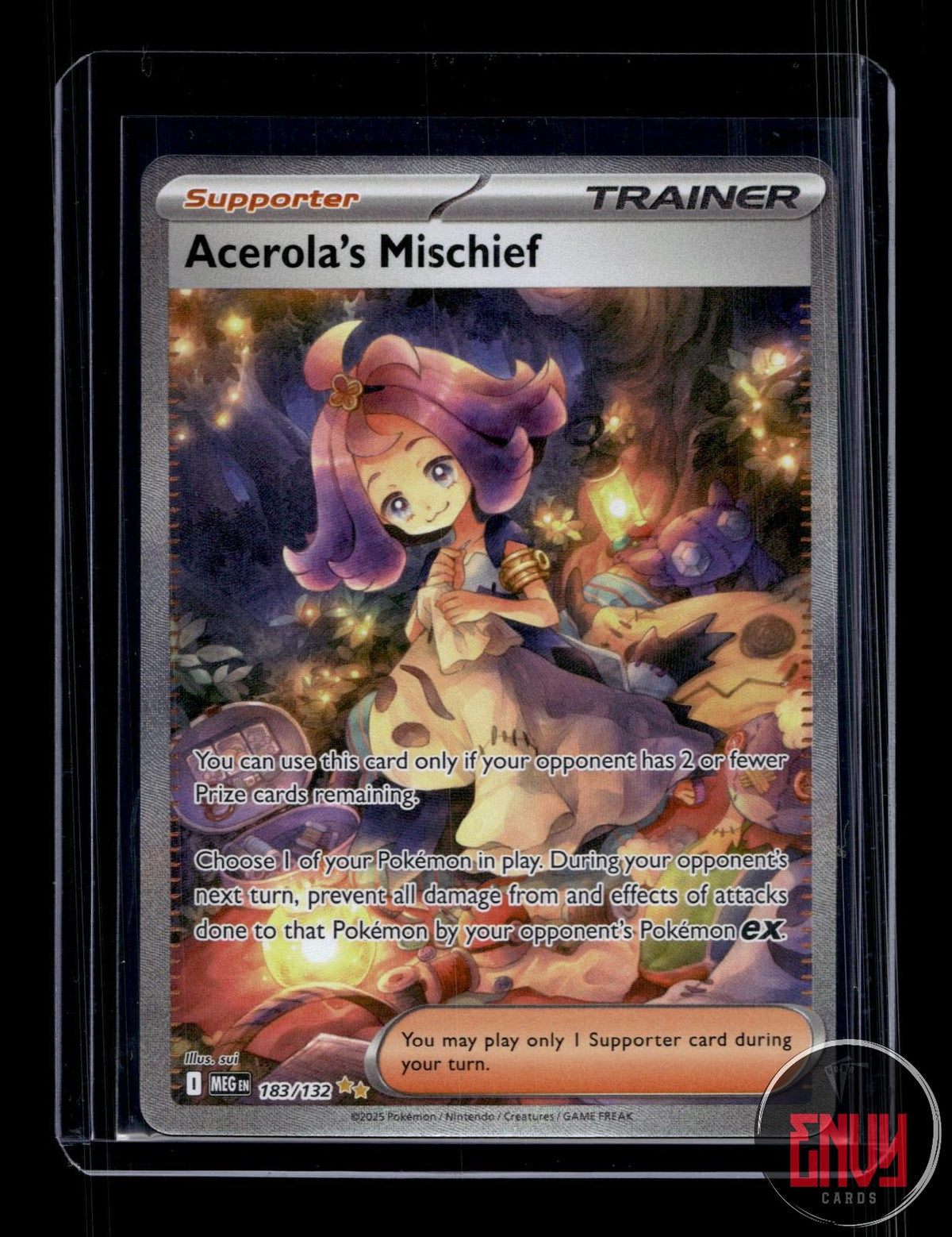 Acerola's Mischief NM 183/132 SIR Mega Evolution Pokemon Holo