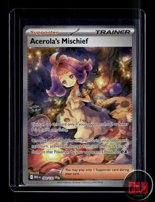 Acerola's Mischief NM 183/132 SIR Mega Evolution Pokemon Holo