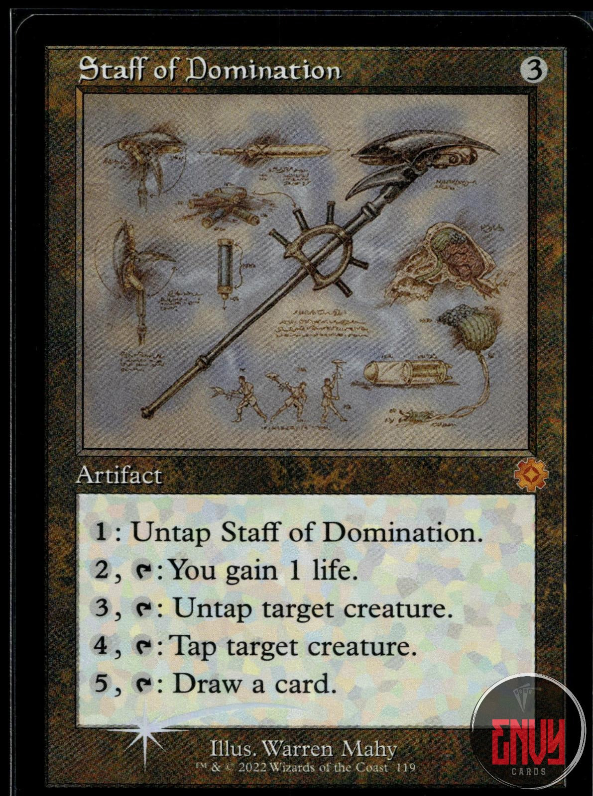 Staff of Domination (Schematic) NM 119 BRR Artifacts Foil