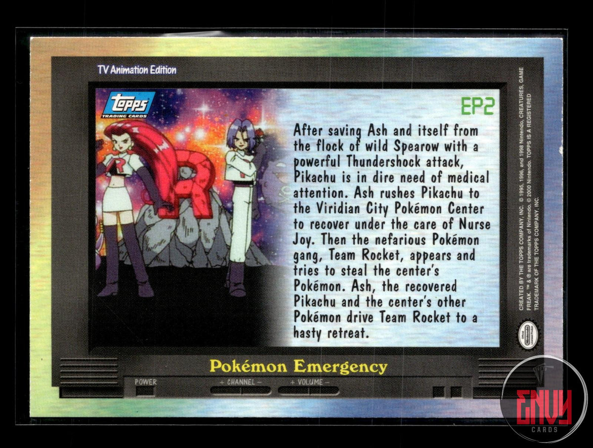 EP2 Pokemon Emergency LP #124 Topps Trading Cards Series 2 Pokemon FOIL