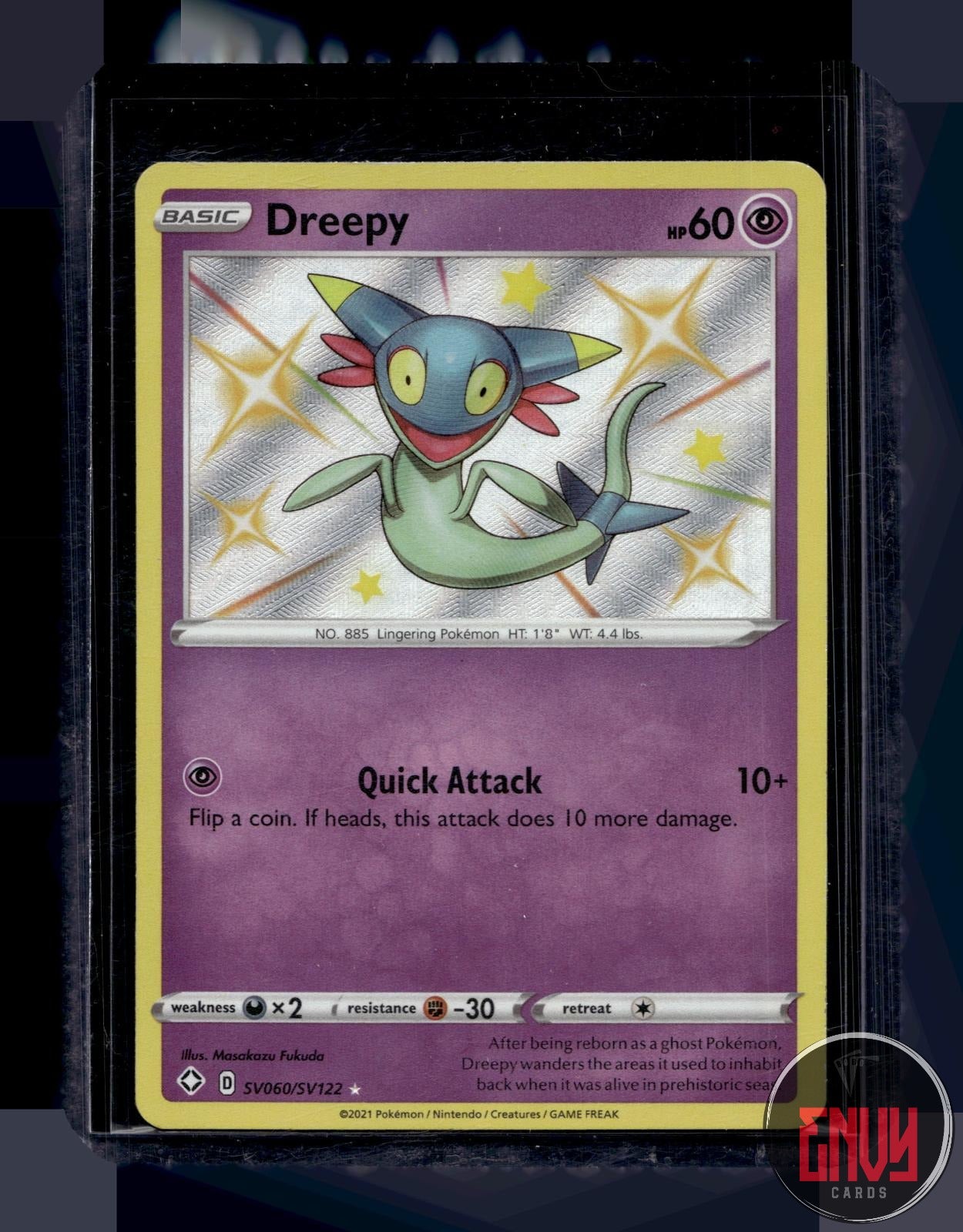 Dreepy Near Mint SV060/SV122 Shiny Rare Shining Fates Shiny Vault Pokemon Holo