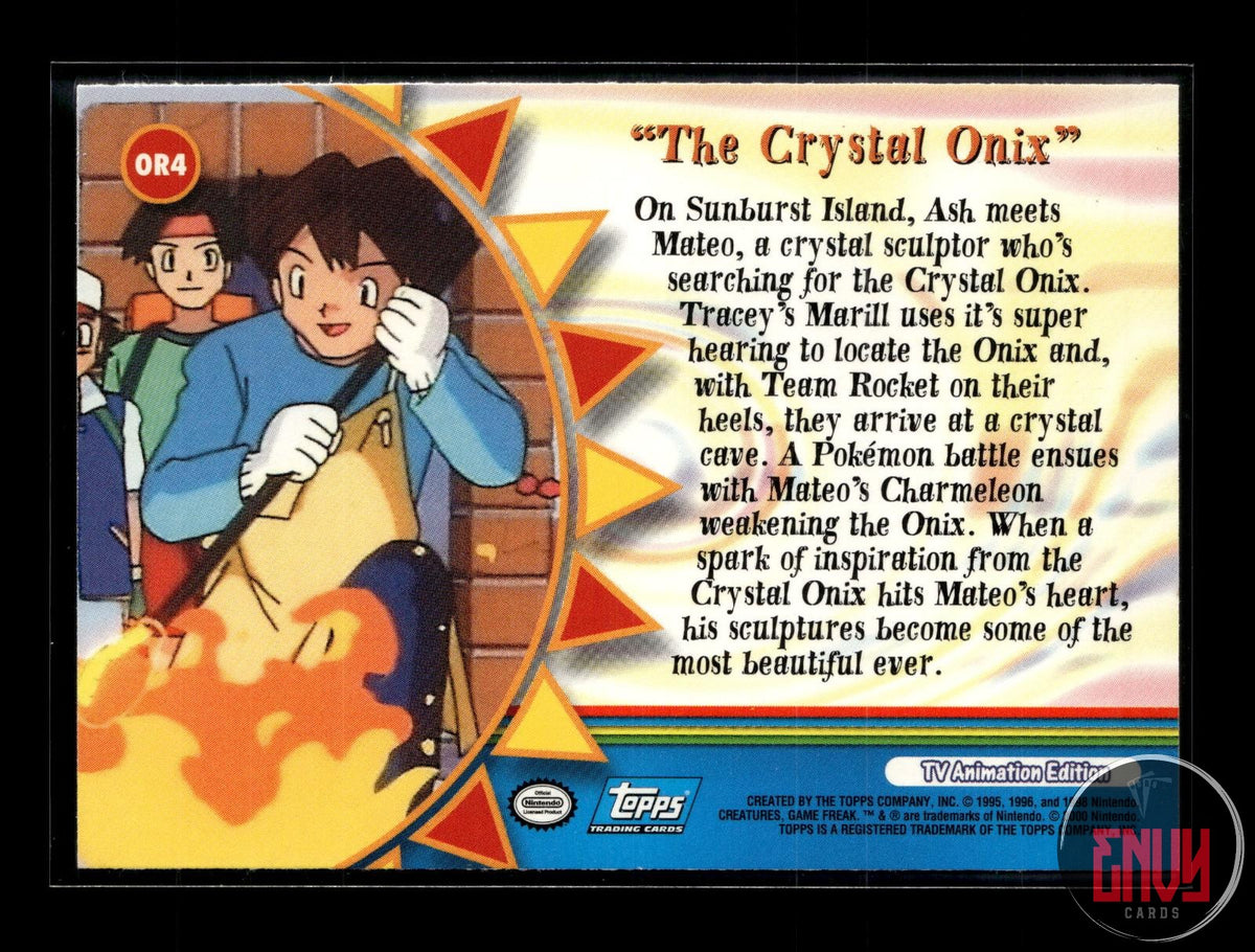 The Crystal Onix LP #168 Topps Trading Cards Series 3 Pokemon