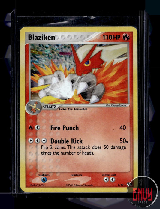 Blaziken Moderately Played 1/17 Rare POP Series 1 Pokemon Holo