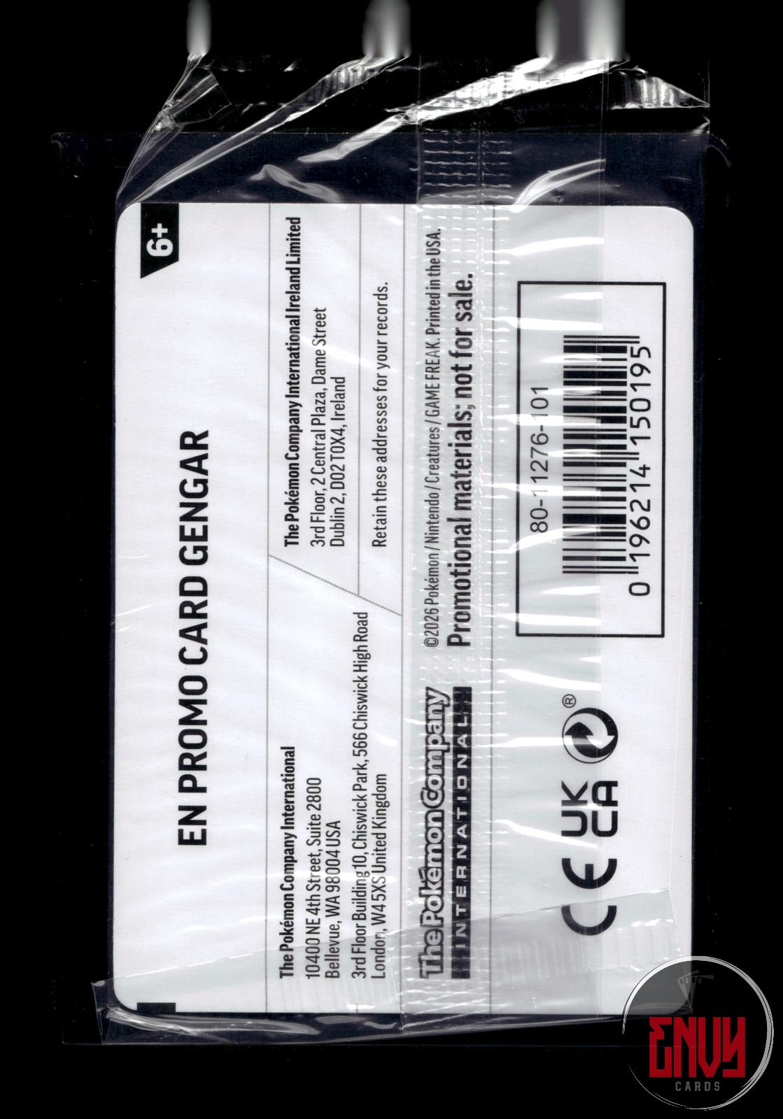 Gengar (Gamestop Exclusive) (Sealed)  NM 050/088  Pokemon Holo