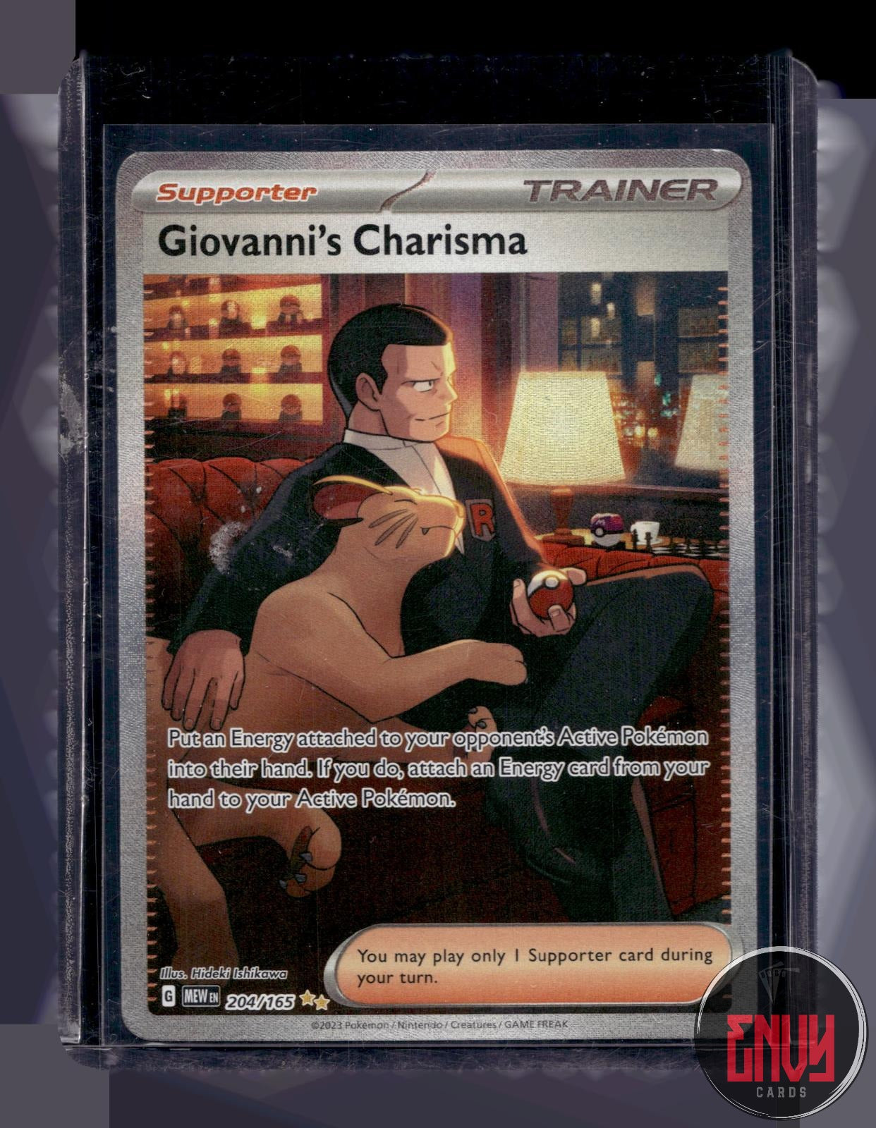 Giovanni's Charisma Near Mint 204/165 Special Illustration Rare 151 Pokemon