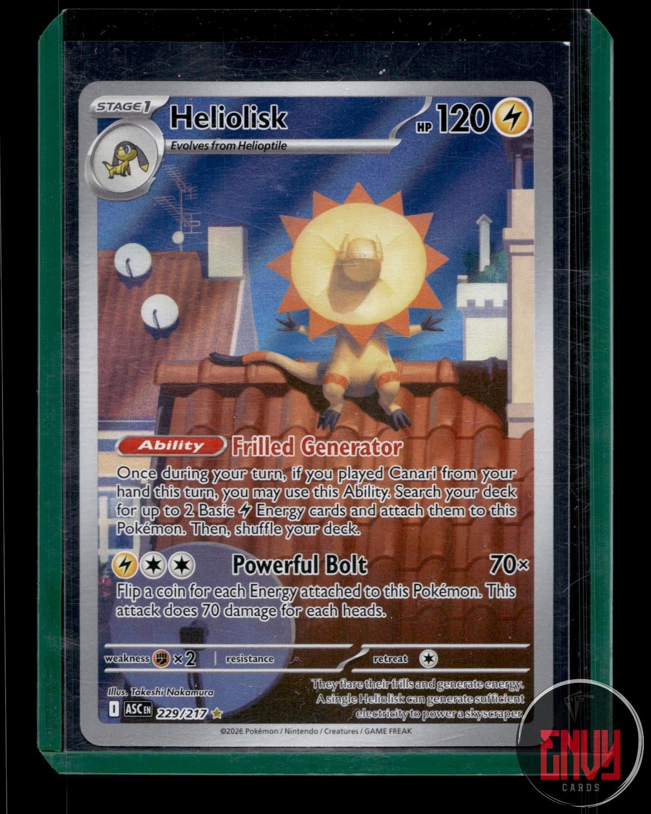 Heliolisk Near Mint 229/217 Illustration Rare Ascended Heroes Pokemon
