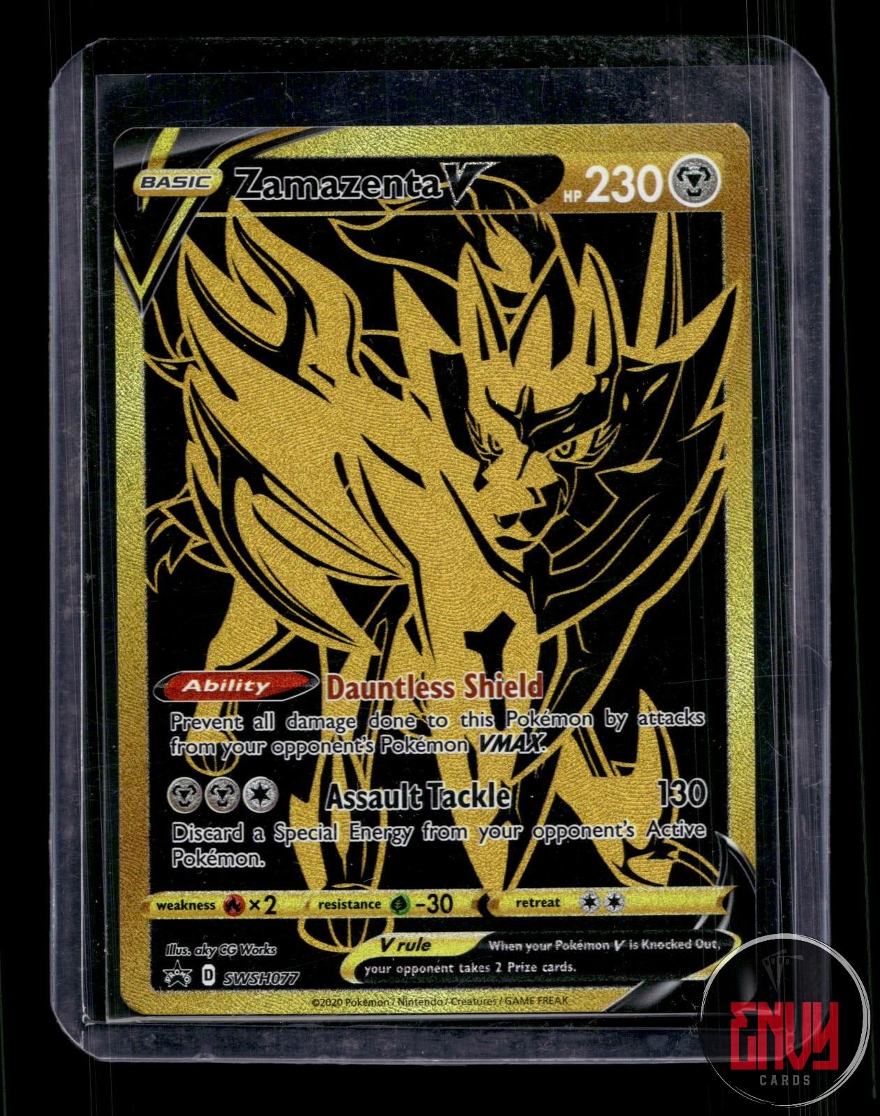 Zamazenta V Near Mint SWSH077 Promo Sword & Shield Promo Pokemon Holo