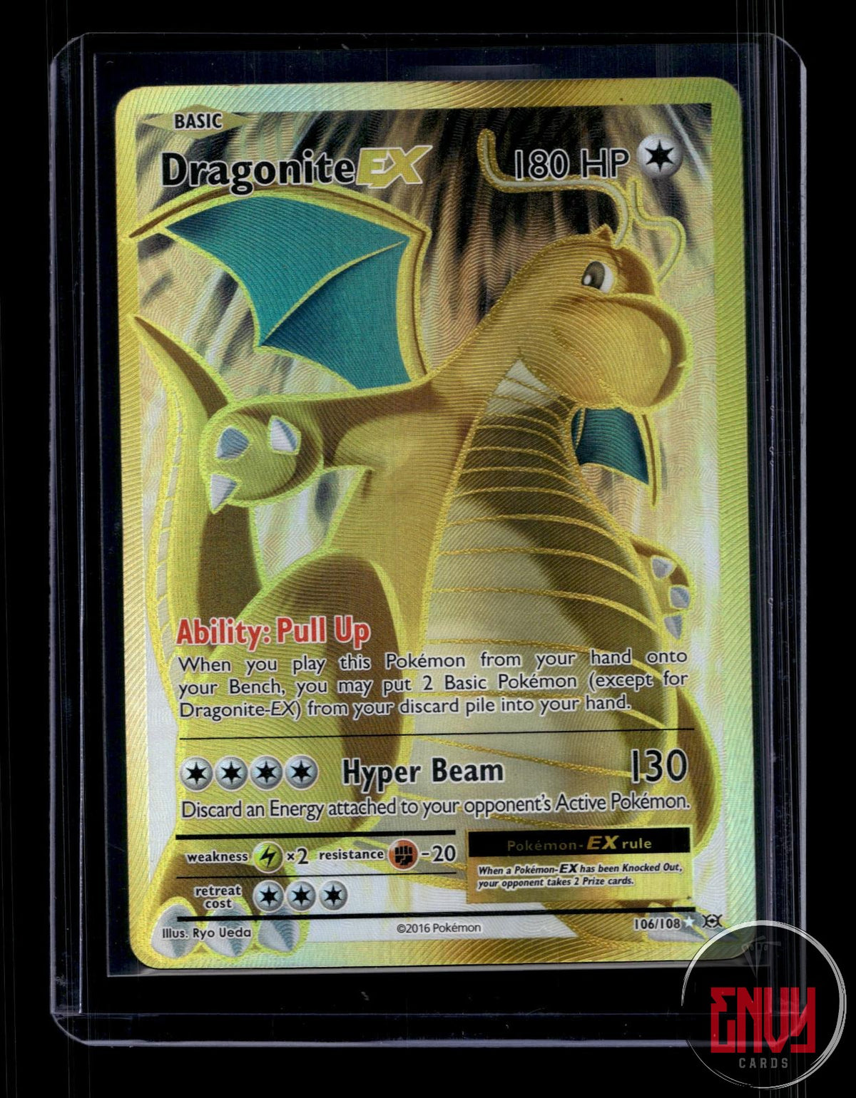 Dragonite EX Moderately Played 106/108 Ultra Rare Evolutions Pokemon Holo