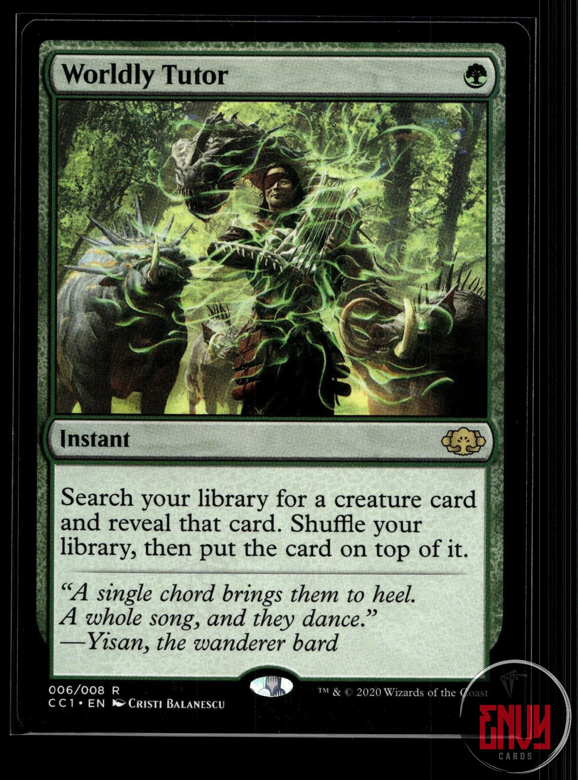 Worldly Tutor Near Mint 6 Rare Commander Collection: Green