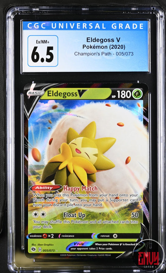 Eldegoss V 005/073 Holo Champion's Path Pokemon CGC 6.5 Ex/nm+