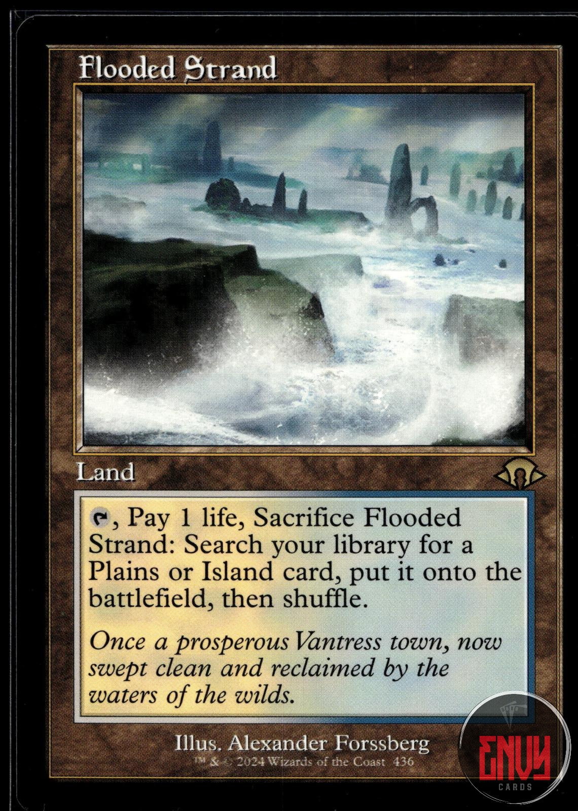 Flooded Strand (Retro Frame) Lightly Played 436 Rare Modern Horizons 3