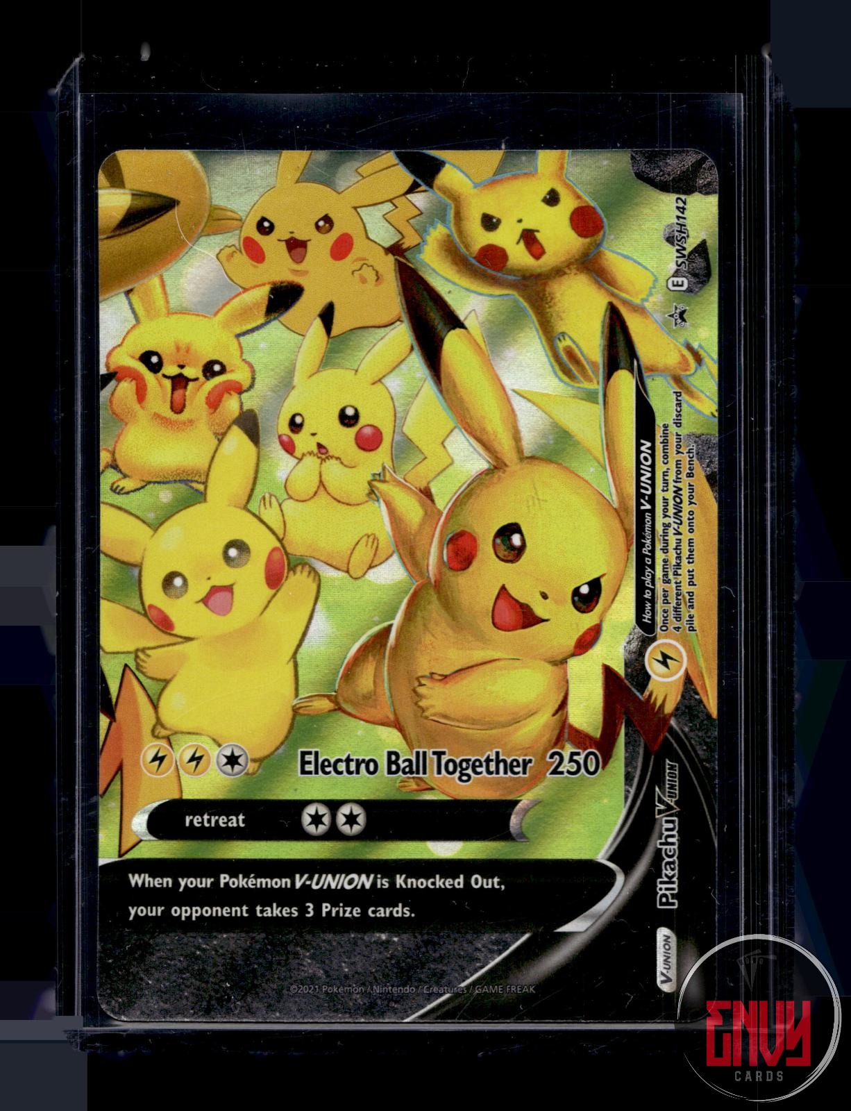 Pikachu V-Union Near Mint SWSH142 Promo Sword & Shield Promo Pokemon Holo